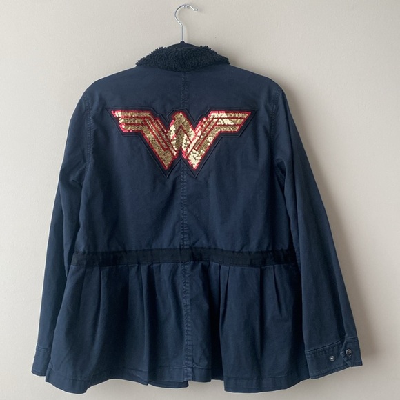 Gap x DC Comics Wonder Woman Justice League Sherpa Lined Utility Jacket Medium - Picture 7 of 16